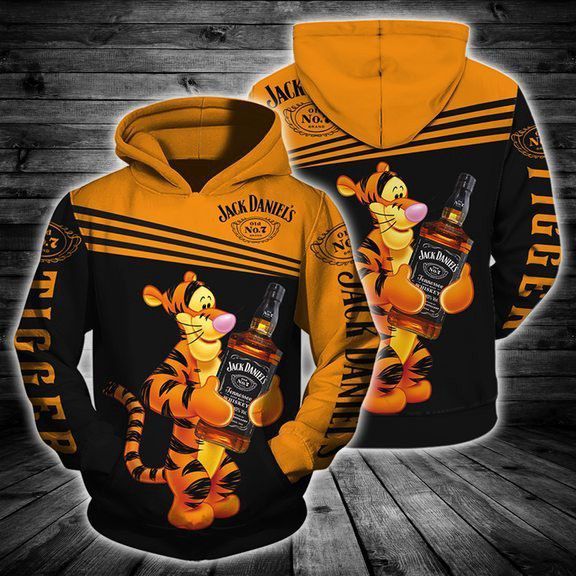 Tigger Ack Daniels Pullover And Zipped 3D Hoodie