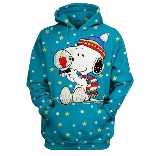 Snoopy Christmas Pullover And Zipped 3D Hoodie