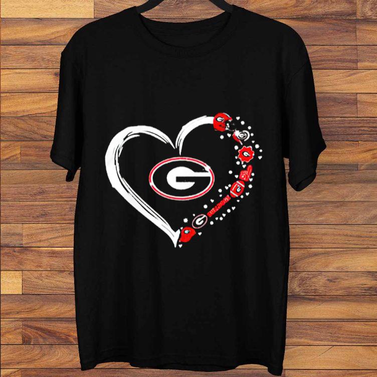 Georgia Bulldogs Logo Heart Diamond 2021 Unisex T-Shirt