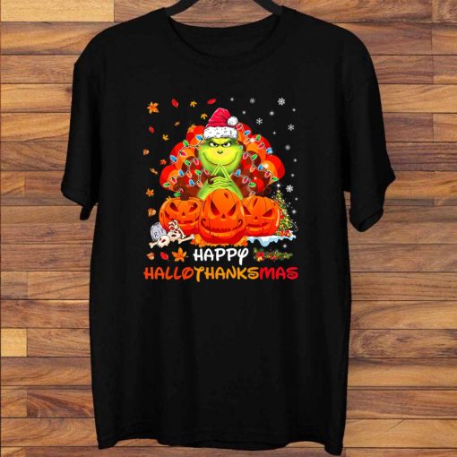 Happy Hallothanksmas Grinch Merry Christmas Sweatshirt