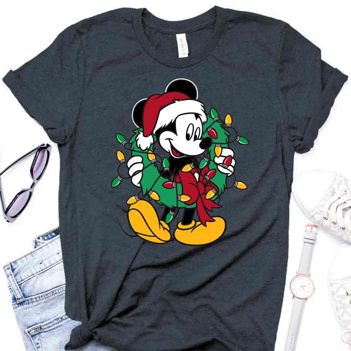 Mickey Mouse Disney Christmas Lights T-Shirt