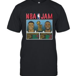 NBA JAM Bucks Champs Giannis And Middleton Shirt