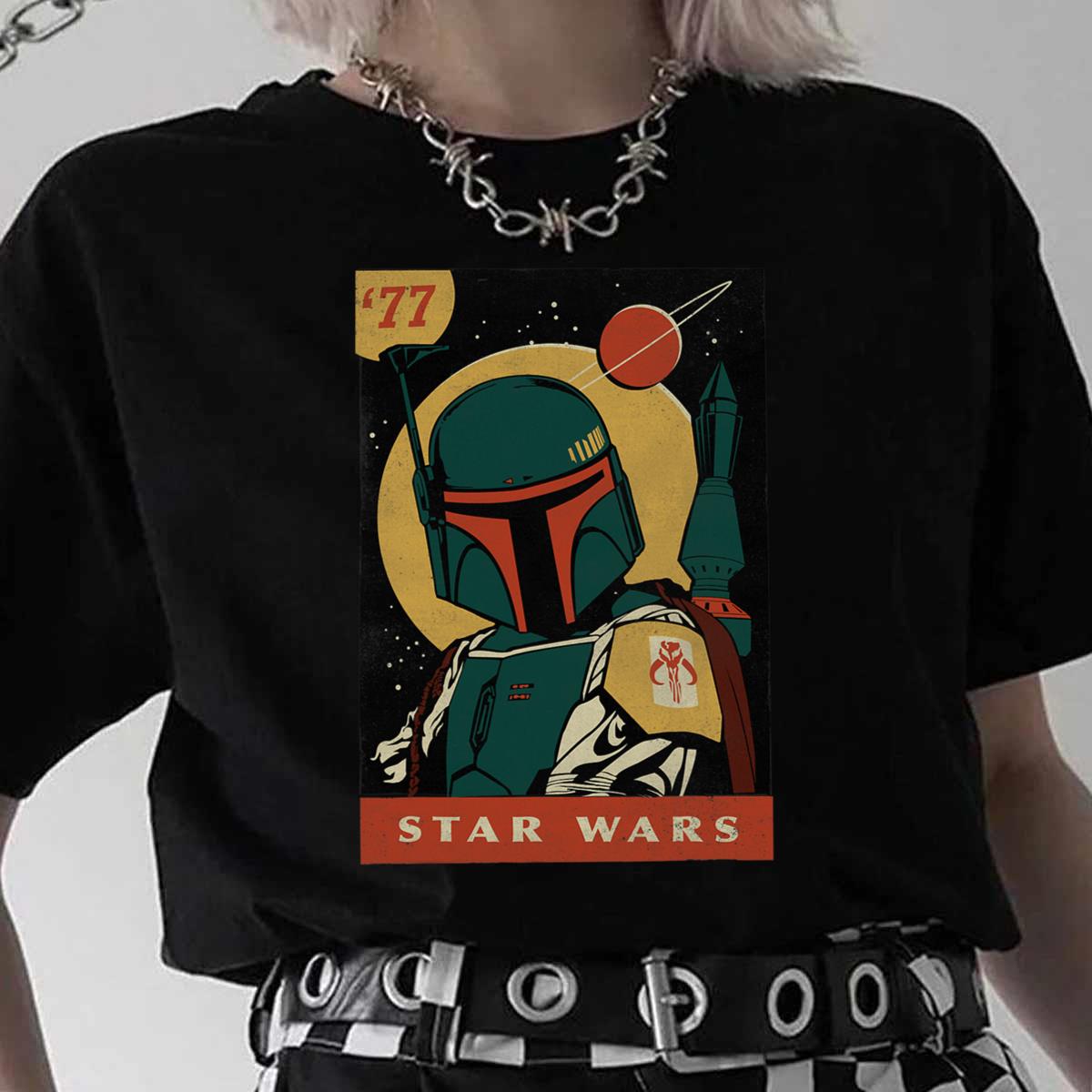 Star Wars Boba Fett Vintage Trading Card '77 Graphic T Shirt