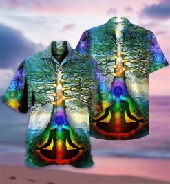Yoga Leaves 3D Hawaii Aloha Shirt