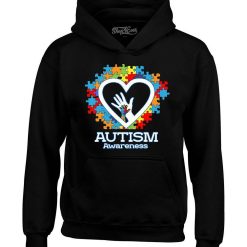 Autism Awareness Heart Hand Puzzle Unisex Hoodie