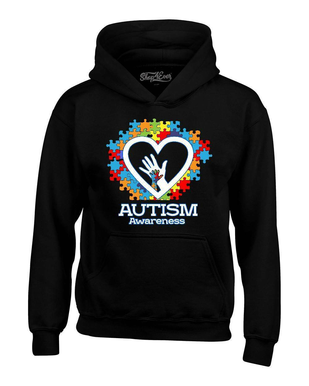 Autism Awareness Heart Hand Puzzle Unisex Hoodie