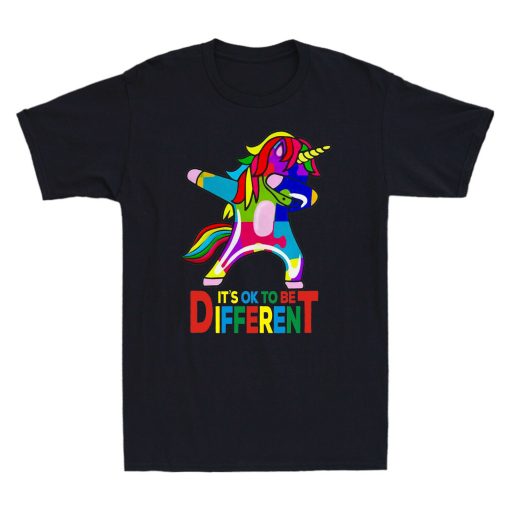 Autism Awareness Unicorn It’s Ok To Be Different Unisex T-Shirt