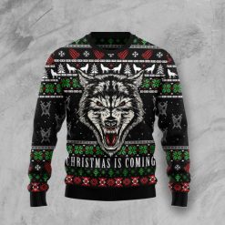 Awesome Wolf Christmas Is Coming 3D Sweater