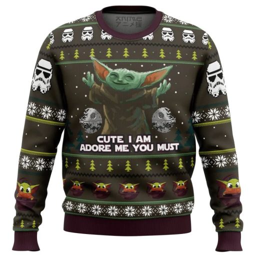 Baby Yoda Cute Mandalorian Star Wars 3D Sweater