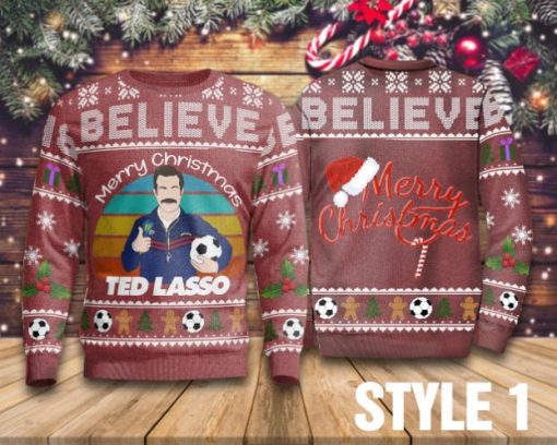 Believe Merry Christmas Ted Lasso Sweater