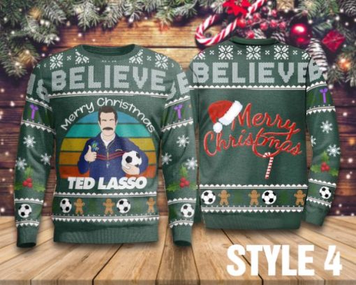 Believe Merry Christmas Ted Lasso Sweater