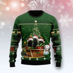 Black Cat Sleigh Squad Xmas 3D Sweater