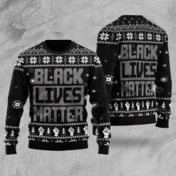 Black Lives Matter Christmas All Over Printed Sweater