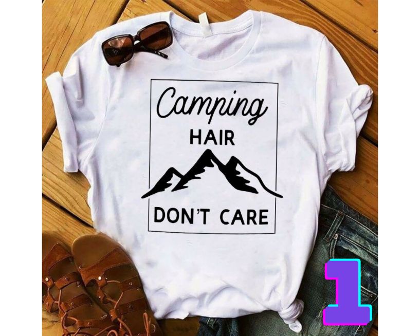 Camping Hair Dont Care Unisex T-Shirt