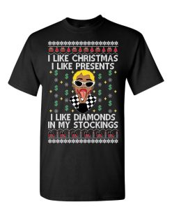 Cardi B I Like Christmas I Like Presents I Like Diamonds In My Stockings T-Shirt