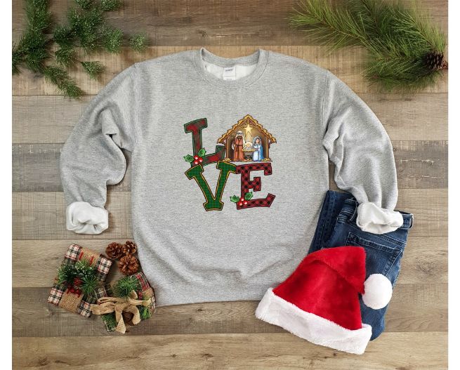 Christmas Love Jesus Sweatshirt