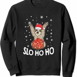 Christmas Sloth Ho Ho Merry Slothmas Unisex Sweatshirt