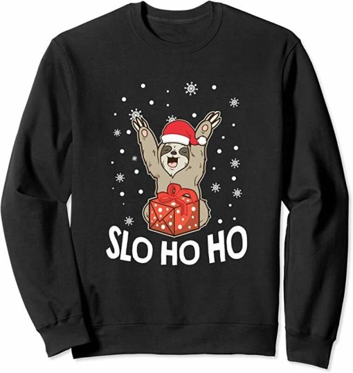 Christmas Sloth Ho Ho Merry Slothmas Unisex Sweatshirt