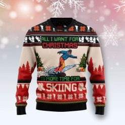 Christmas Time For Skiing 3D Sweater