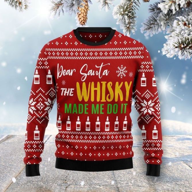 Dear Santa Whisky 3D Sweater