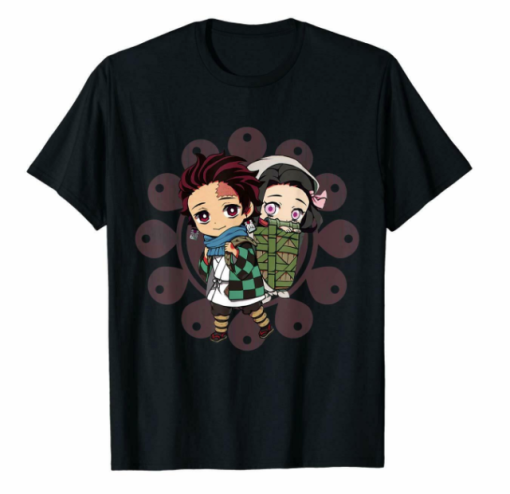 Demon Slayer Cute Kamado Siblings Tanjirou And Nezuko Unisex T-Shirt