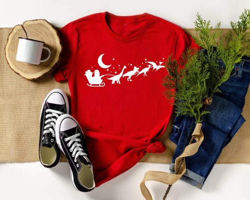 Dinosaur Sleigh Unisex T-Shirt