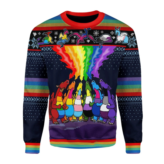 Dragon LGBT Christmas Sweater