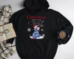 Eeyore Christmas Begins With Christ Unisex Hoodie