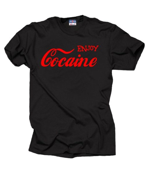 Enjoy Cocaine Funny Coke Logo Inspired Unisex T-Shirt