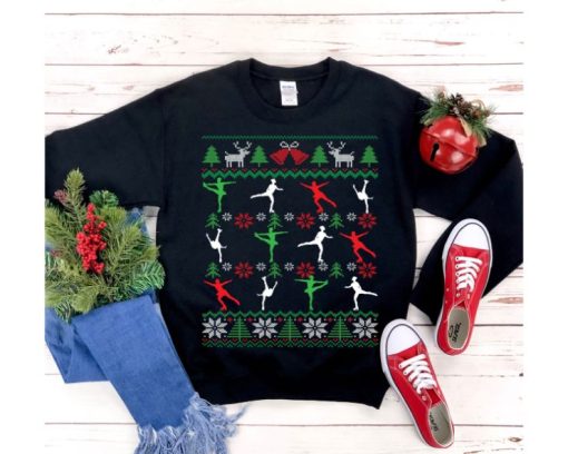 Figure Skating Christmas Sweatshirt