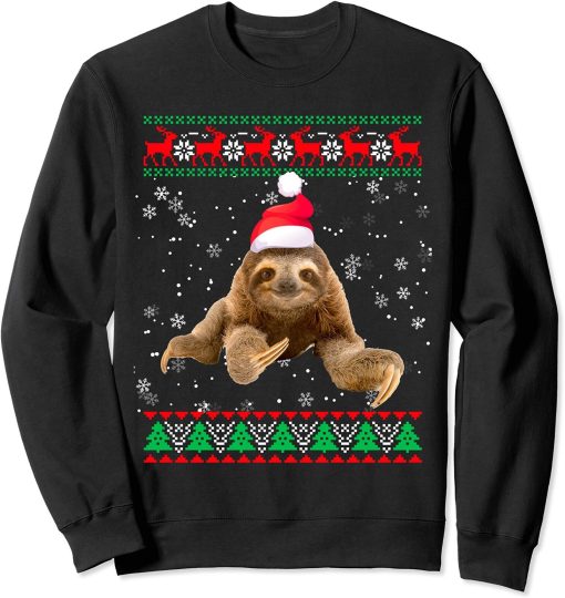 Funny Christmas Sloth Unisex Sweatshirt