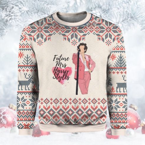 Future Mrs Harry Styles One Direction Christmas Ugly Wool Knitted Sweater