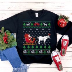 Goat Pulling Santa’s Sleigh Christmas Sweatshirt