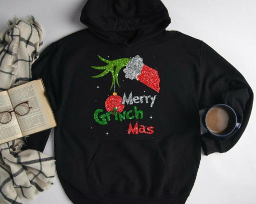 Grinch Hand Merry Grinchmas Xmas Unisex Hoodie