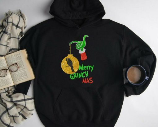 Grinch Merry Grinchmas Xmas Lights Unisex Hoodie