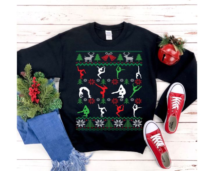 Gymnastics Ugly Christmas Sweatshirt
