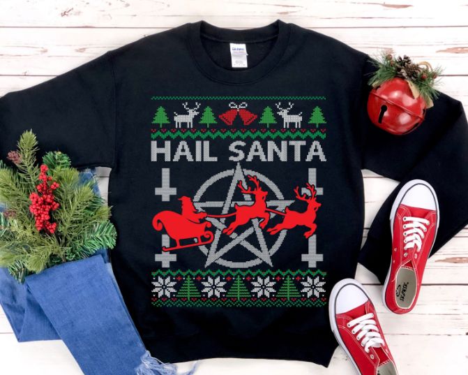 Hail Santa Star Christmas Sweatshirt