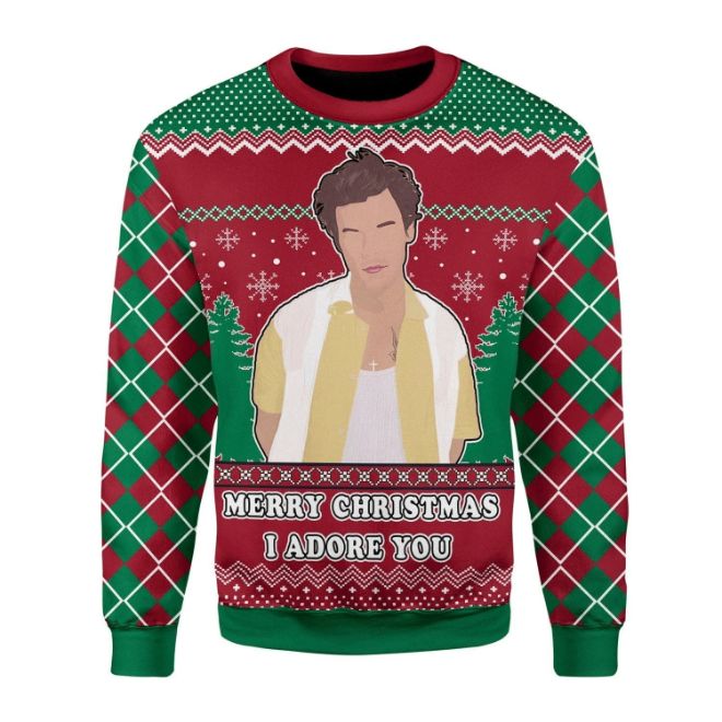 I Adore You Harry Styles Christmas Ugly Wool Knitted Sweater