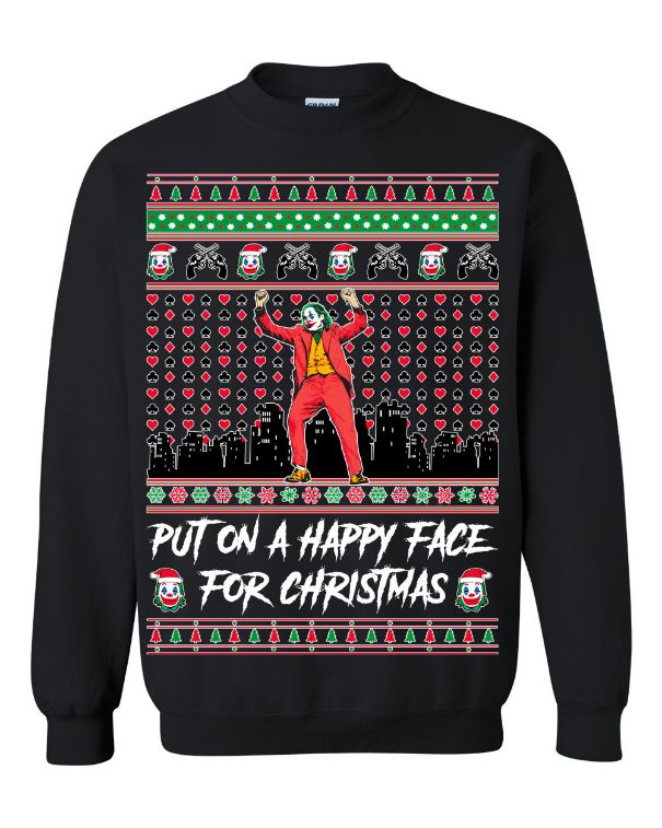 Joker Put On A Happy Face For Christmas Unisex Sweatshirt