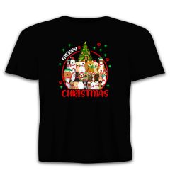 Merry Christmas Dog Breeds Xmas Unisex T-Shirt