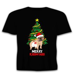 Merry Kiss My Ass Dog Doggy Christmas Unisex T-Shirt