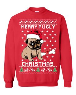 Merry Pugly Christmas Unisex Sweatshirt