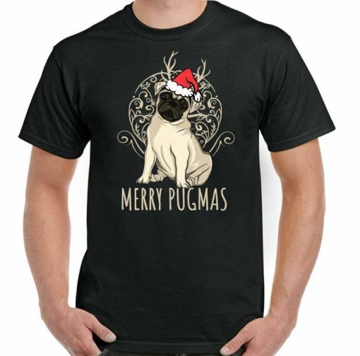 Merry Pugmas Funny Christmas Unisex T-Shirt