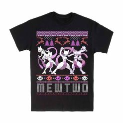Mewtwo Pokemon Ugly Christmas Style T Shirt 1 1