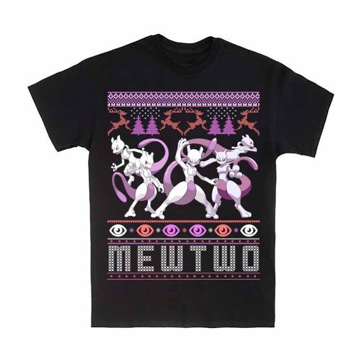 Mewtwo Pokemon Ugly Christmas Style T-Shirt