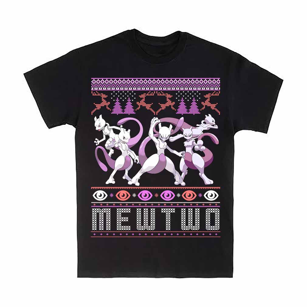 Mewtwo Pokemon Ugly Christmas Style T-Shirt