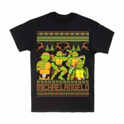 Michelangelo TMNT Ugly Christmas Style T Shirt