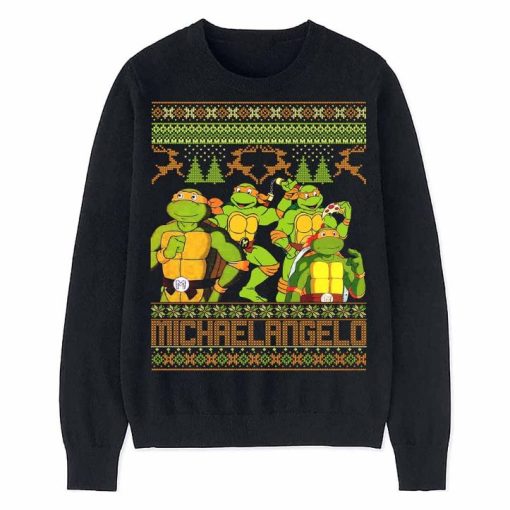 Michelangelo TMNT Ugly Christmas Style T-Shirt