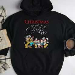 Mickey Friends Christmas Begins With Christ Unisex Hoodie