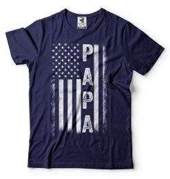 Papa American Flag Unisex T-Shirt